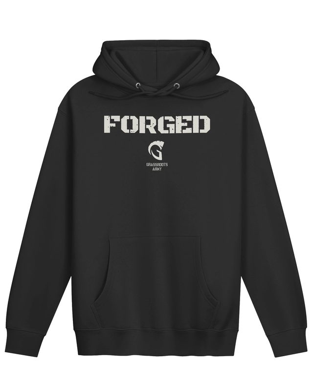Forged Pullover Hoodie in Black by Grassroots Army