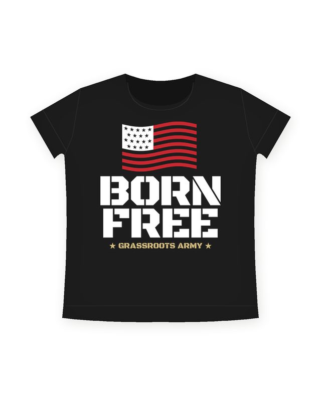 Born Free Toddler Tee in Black by Grassroots Army