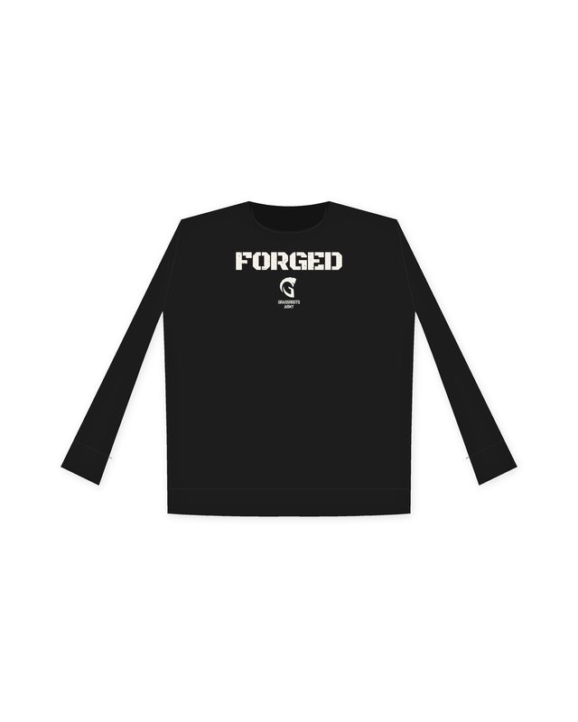 Forged Crewneck Sweatshirt in Black by Grassroots Army