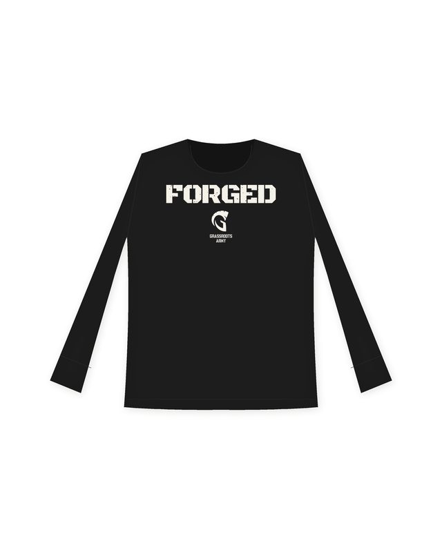 Forged Women's Long Sleeve in Black by Grassroots Army