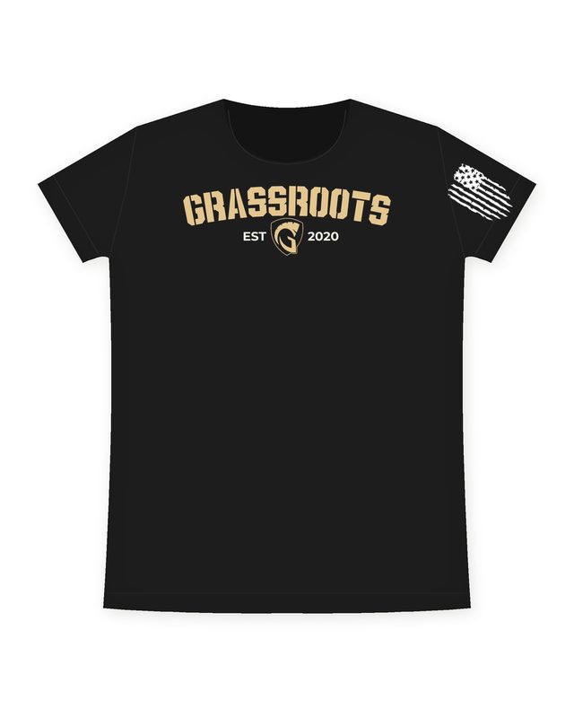 Grassroots EST 2020 Women's Tee in Black by Grassroots Army